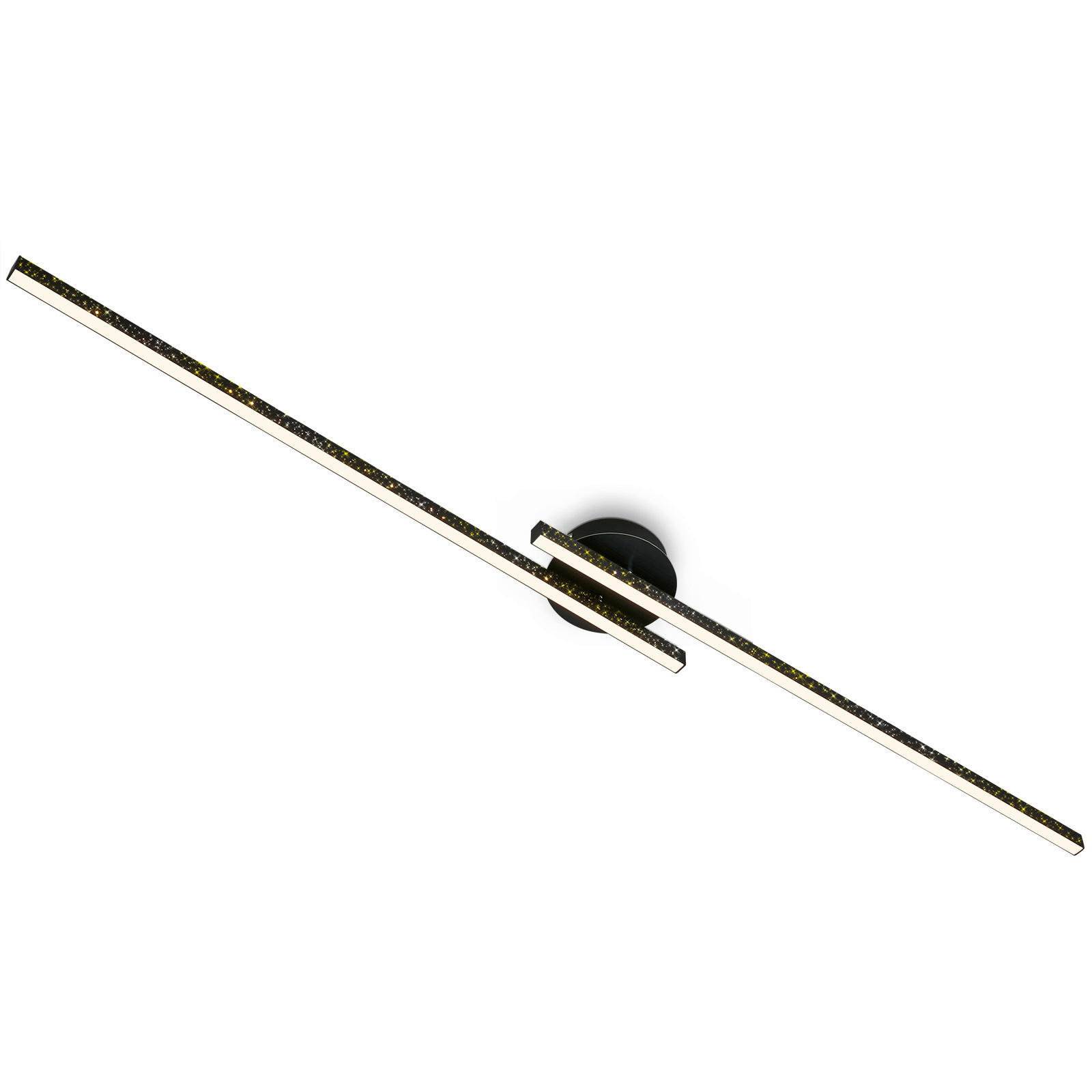LED PLAFONJERA  - crna, Dizajnerski, metal/plastika (135/14/6,5cm)