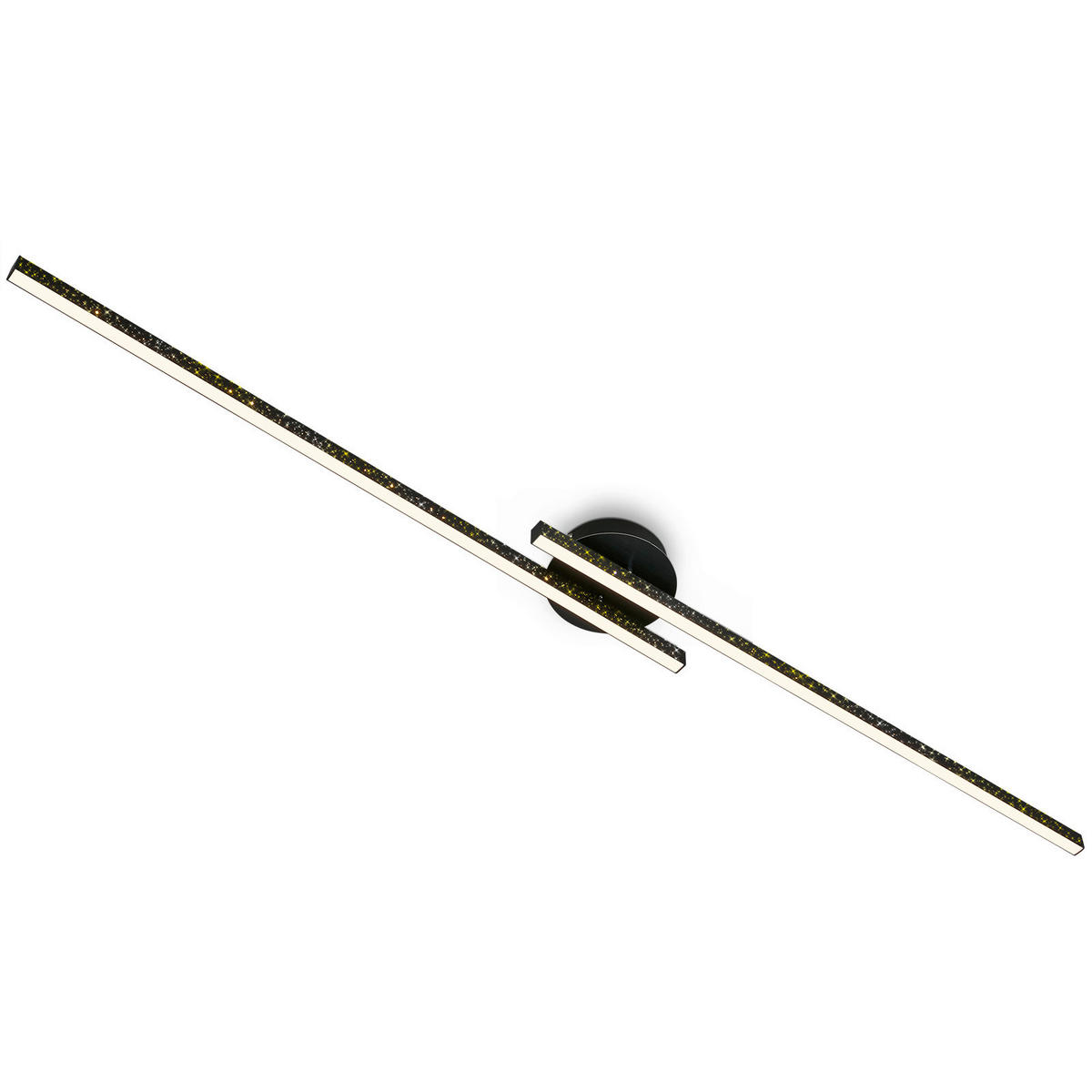 LED PLAFONJERA  - crna, Dizajnerski, metal/plastika (135/14/6,5cm)