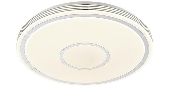 LED-DECKENLEUCHTE 43/6,5 cm - Chromfarben/Weiß, LIFESTYLE, Kunststoff/Metall (43/6,5cm) - Novel