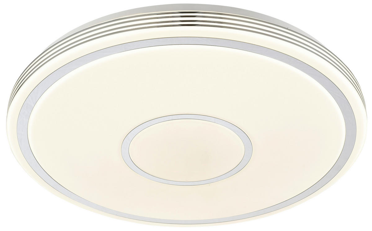 LED-DECKENLEUCHTE 43/6,5 cm   - Chromfarben/Weiß, LIFESTYLE, Kunststoff/Metall (43/6,5cm) - Novel
