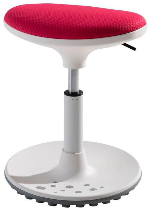 BÜROHOCKER Weiß, Brombeere  - Brombeere/Weiß, Design, Kunststoff/Textil (38/48/27,5cm) - Paidi