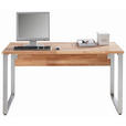 SCHREIBTISCH 140/70/76 cm  in Kernbuche  - Kernbuche, Design, Holz/Metall (140/70/76cm) - Carryhome
