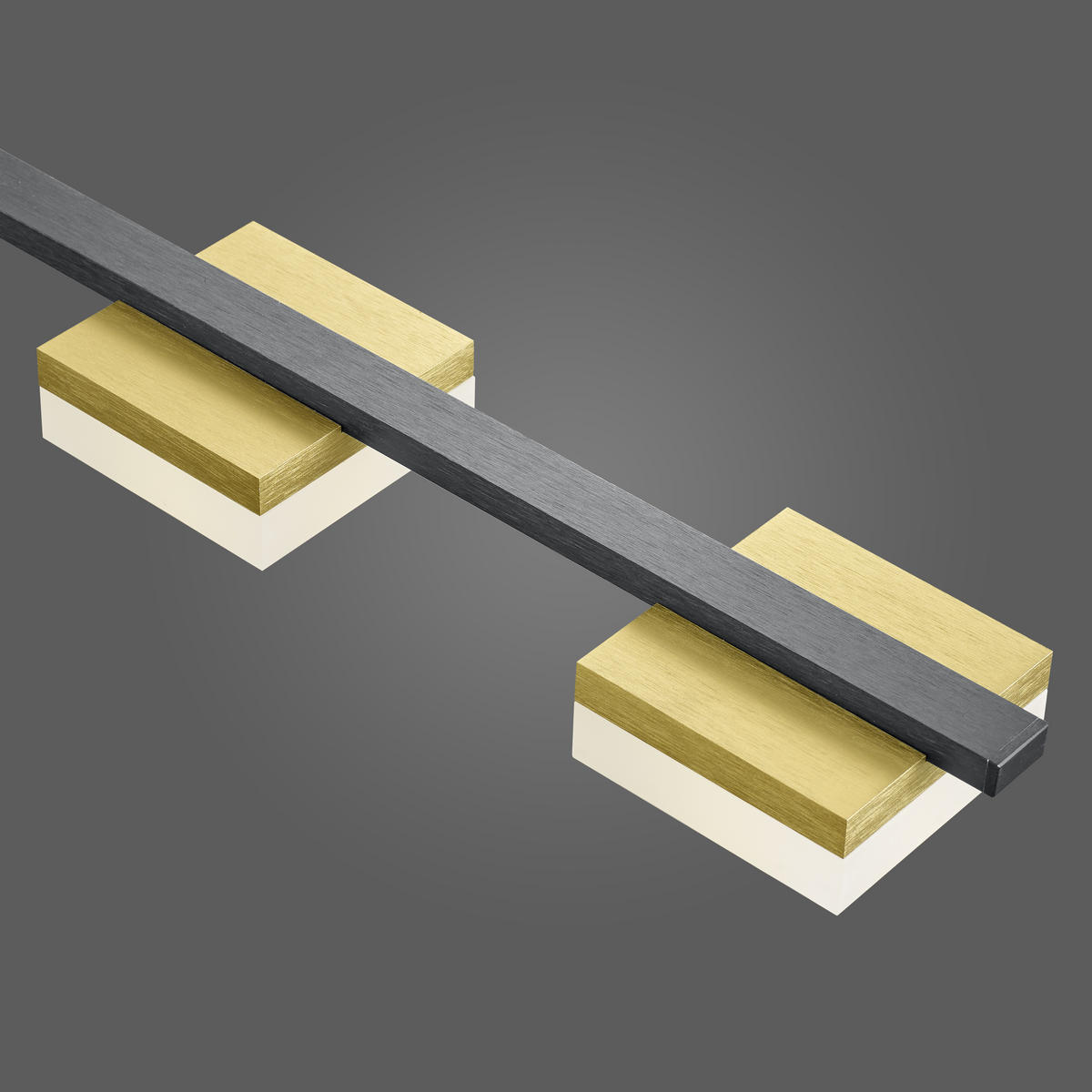 LED-HÄNGELEUCHTE 97/150 cm  - Anthrazit/Goldfarben, Design, Metall (97/150cm) - BOPP