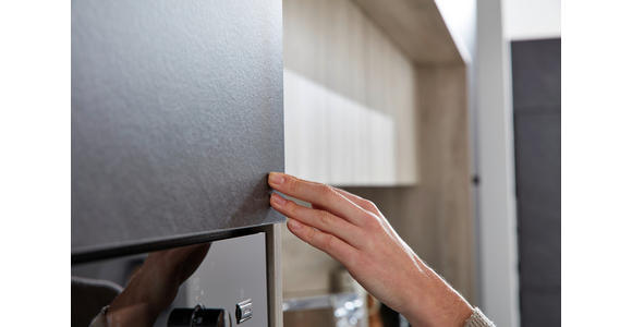 EINBAUKÜCHE   - Schieferfarben/Eschefarben, Basics, Holzwerkstoff - Novel