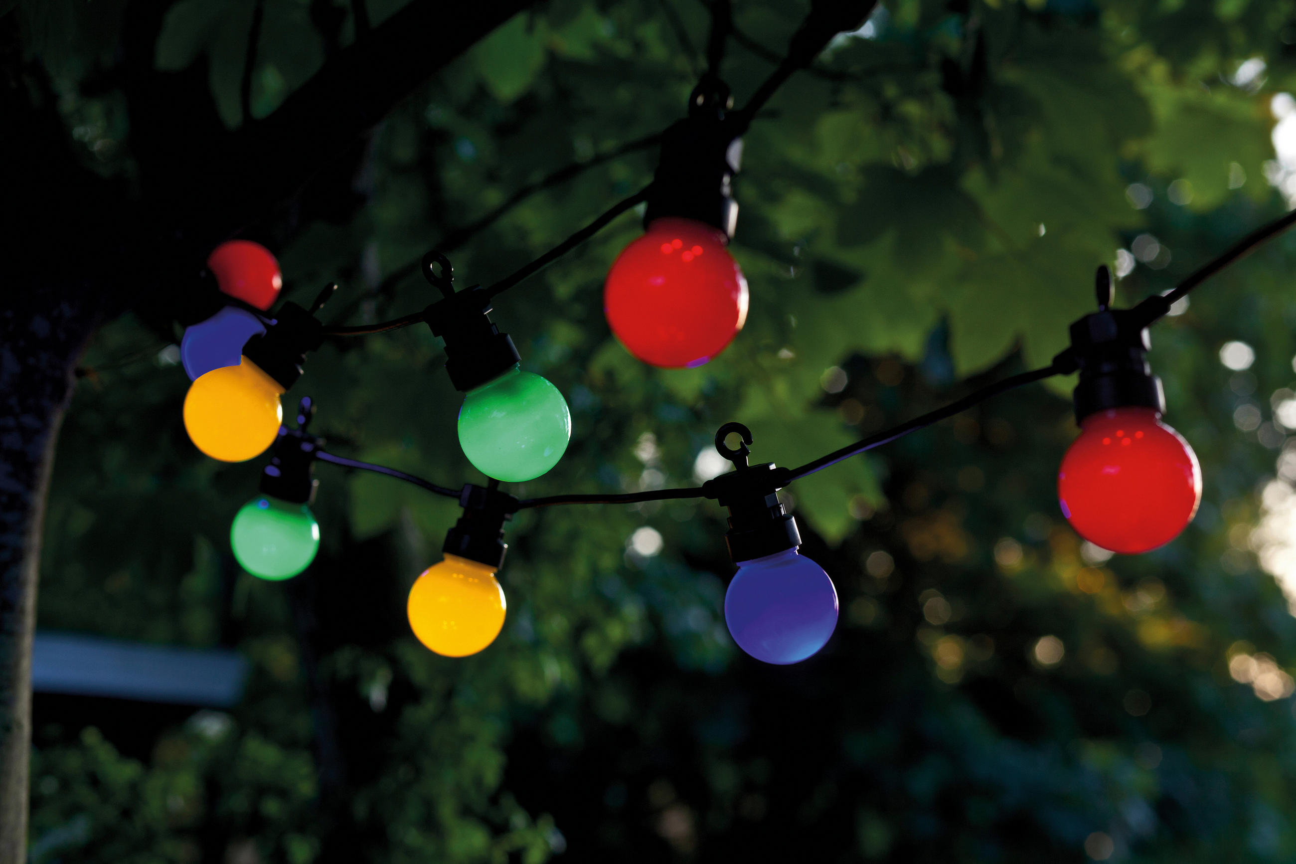 LICHTERKETTE 300 cm  - Multicolor/Schwarz, LIFESTYLE, Kunststoff (300cm)