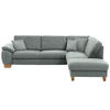 ECKSOFA in Mikrofaser Grau  - Wildeiche/Beige, Natur, Holz/Textil (286/236cm) - Voleo
