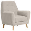 SESSEL Webstoff Beige    - Eichefarben/Beige, Design, Holz/Textil (90/105/84cm) - Carryhome