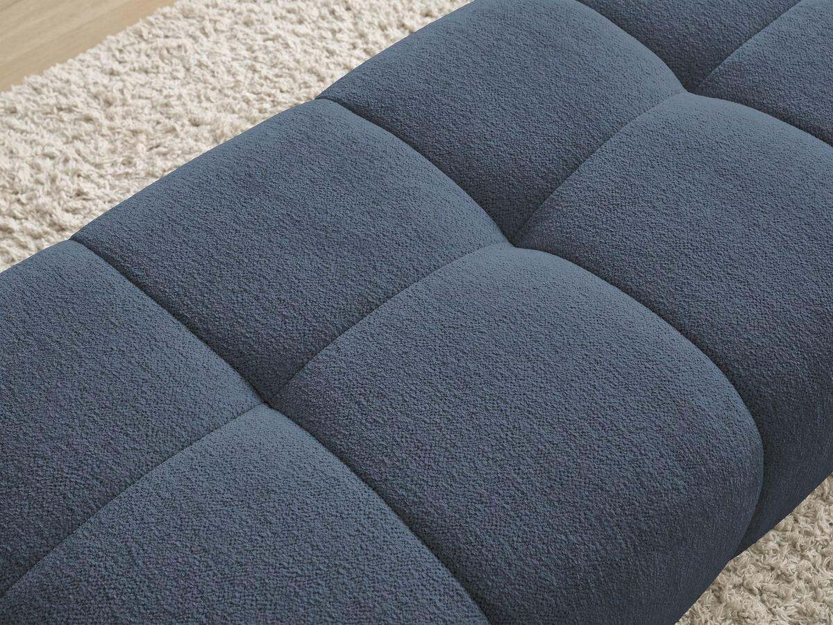 HOCKER EVEREST Flachgewebe Dunkelblau  - Schwarz/Dunkelblau, MODERN, Kunststoff/Textil (166/100/40cm)