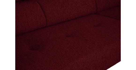 ECKSOFA in Chenille Rot  280/205 cm  - Rot/Schwarz, Design, Textil/Metall (280/205cm) - Xora