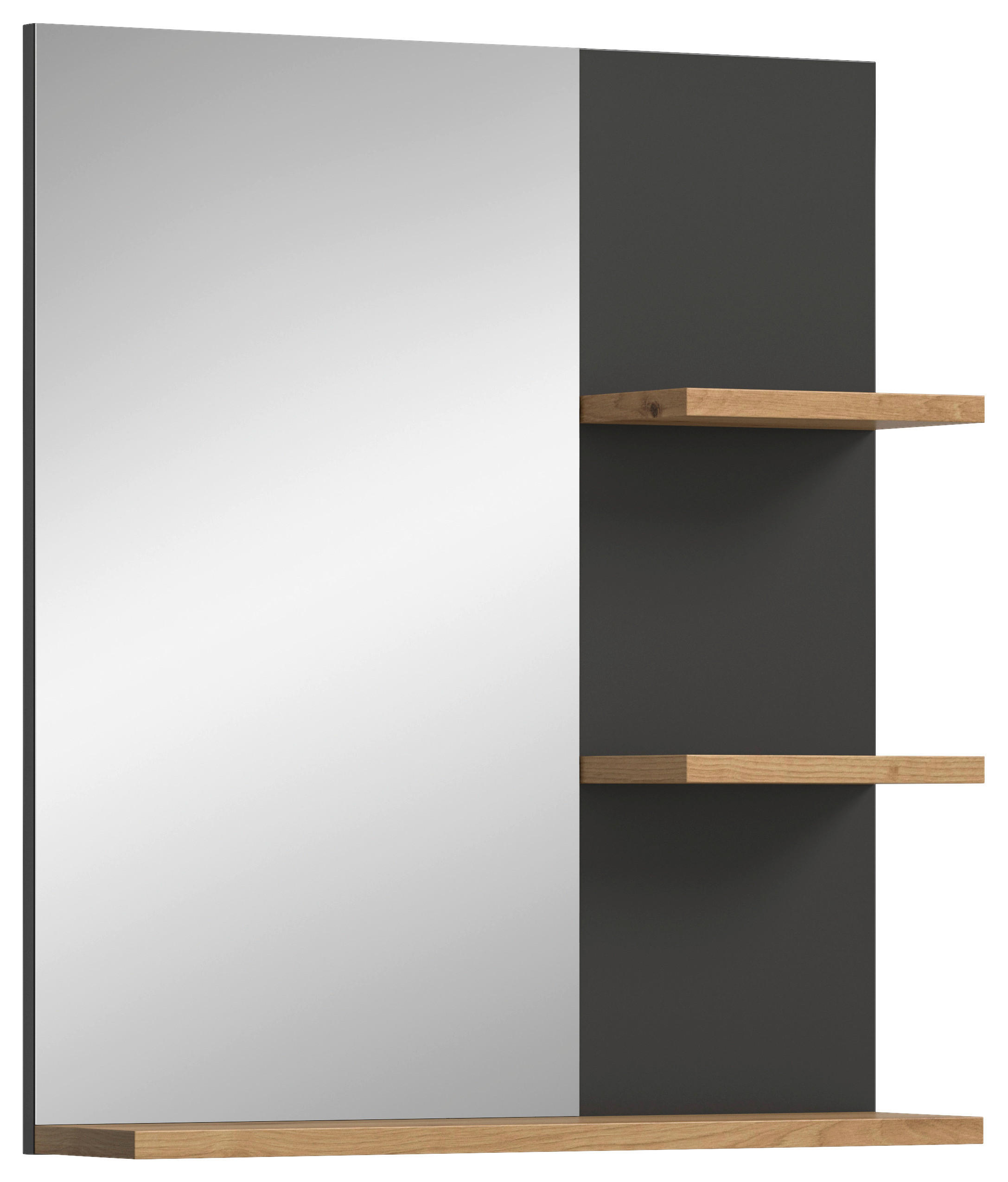 SPIEGEL 63/73/16 cm  - Dunkelgrau/Eiche Artisan, MODERN, Glas/Holzwerkstoff (63/73/16cm) - MID.YOU