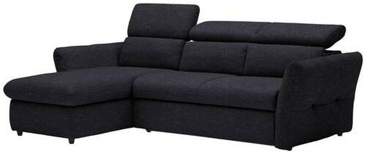 ECKSOFA in Mikrofaser Schwarz  172/240 cm  - Schwarz, Design, Kunststoff/Textil (172/240cm) - Stylife