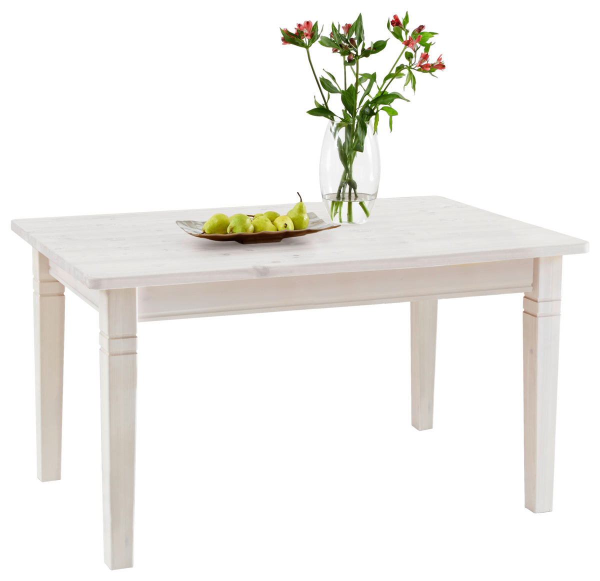 ESSTISCH in Holz 120/78/78 cm  - Weiß, ROMANTIK / LANDHAUS, Holz (120/78/78cm) - Boxxx