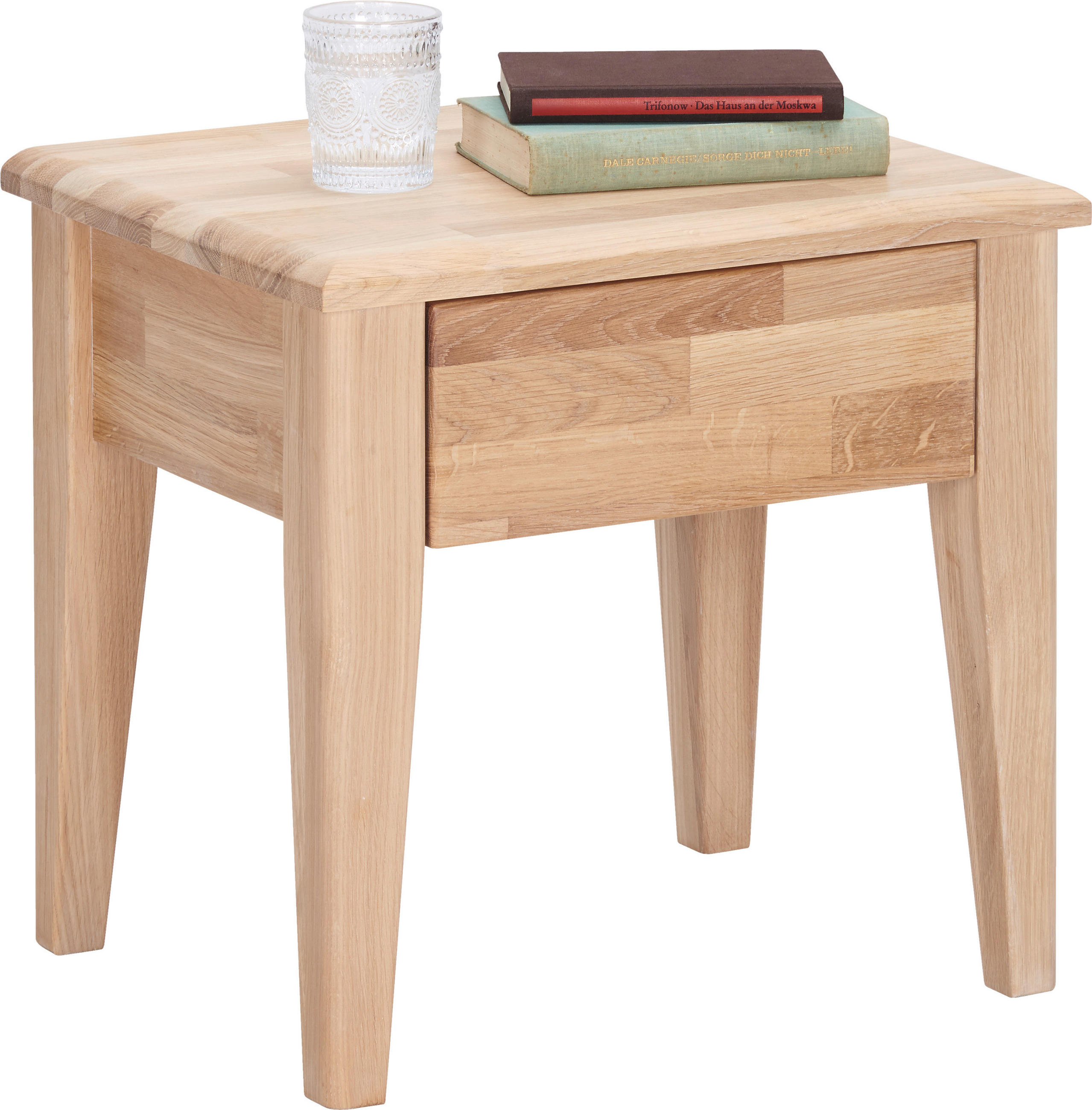 NOČNÝ STOLÍK, divý dub, farby duba, 50/48/40 cm - farby duba, Natur, drevo (50/48/40cm) - Linea Natura