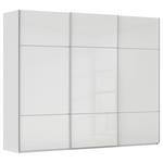 SCHWEBETÜRENSCHRANK 242/223/68 cm 3-türig Weiß  - Alufarben/Weiß, KONVENTIONELL, Glas/Holzwerkstoff (242/223/68cm) - Novel
