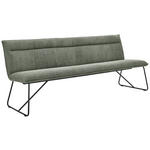 SITZBANK 220/88/66 cm  in Waldgrün  - Waldgrün/Schwarz, Design, Textil/Metall (220/88/66cm) - Johann Jakob