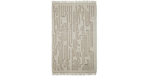 HANDWEBTEPPICH 130/190 cm Beige  - Beige, Design, Textil (130/190cm) - Linea Natura
