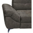 ECKSOFA Anthrazit Velours  - Anthrazit/Hellgrau, KONVENTIONELL, Kunststoff/Textil (275/218cm) - Carryhome