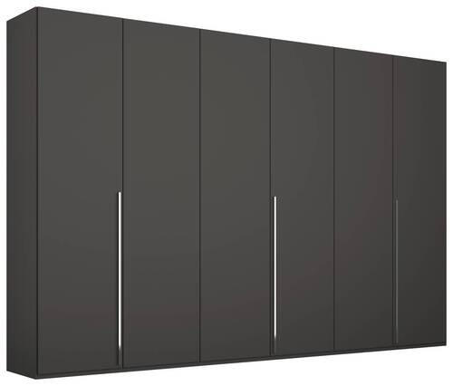 DREHTÜRENSCHRANK 301/223/60 cm 6-türig Graphitfarben  - Chromfarben/Graphitfarben, Design, Holzwerkstoff/Metall (301/223/60cm) - home24