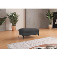 HOCKER Flachgewebe Grau  - Creme/Schwarz, KONVENTIONELL, Textil/Metall (104/47/69cm) - Sit & More