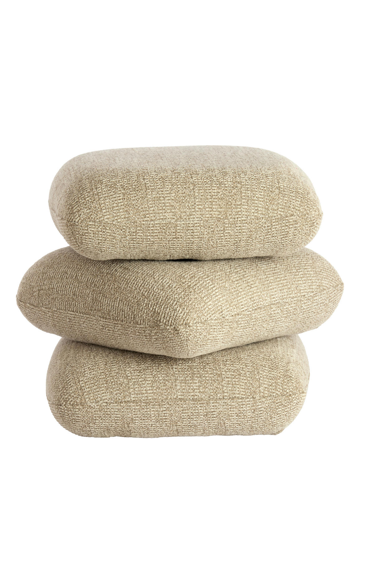 POUF LAURIE 44,5/44,5/44,5 cm  - Sandfarben/Creme, Basics, Textil (44,5/44,5/44,5cm) - Light & Living