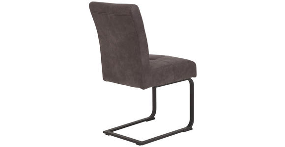 SCHWINGSTUHL in Mikrofaser - Dunkelgrau/Anthrazit, Trend, Textil/Metall (43/91/65cm) - Carryhome