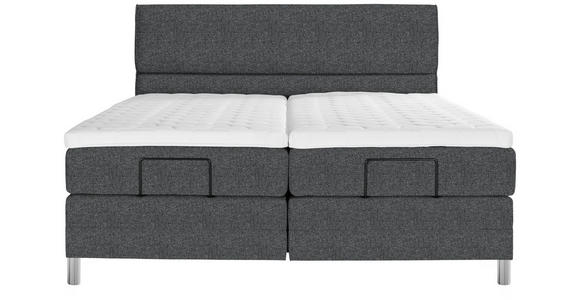 BOXSPRINGBETT 180/200 cm  in Anthrazit  - Chromfarben/Anthrazit, KONVENTIONELL, Kunststoff/Textil (180/200cm) - Voleo