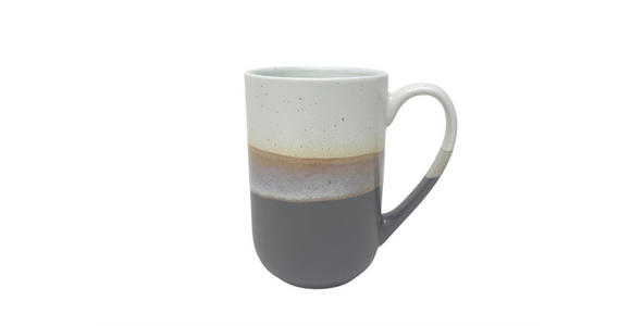 KAFFEEBECHER  480 ml   - Beige/Braun, Trend, Keramik (8,8/13,2cm) - Landscape