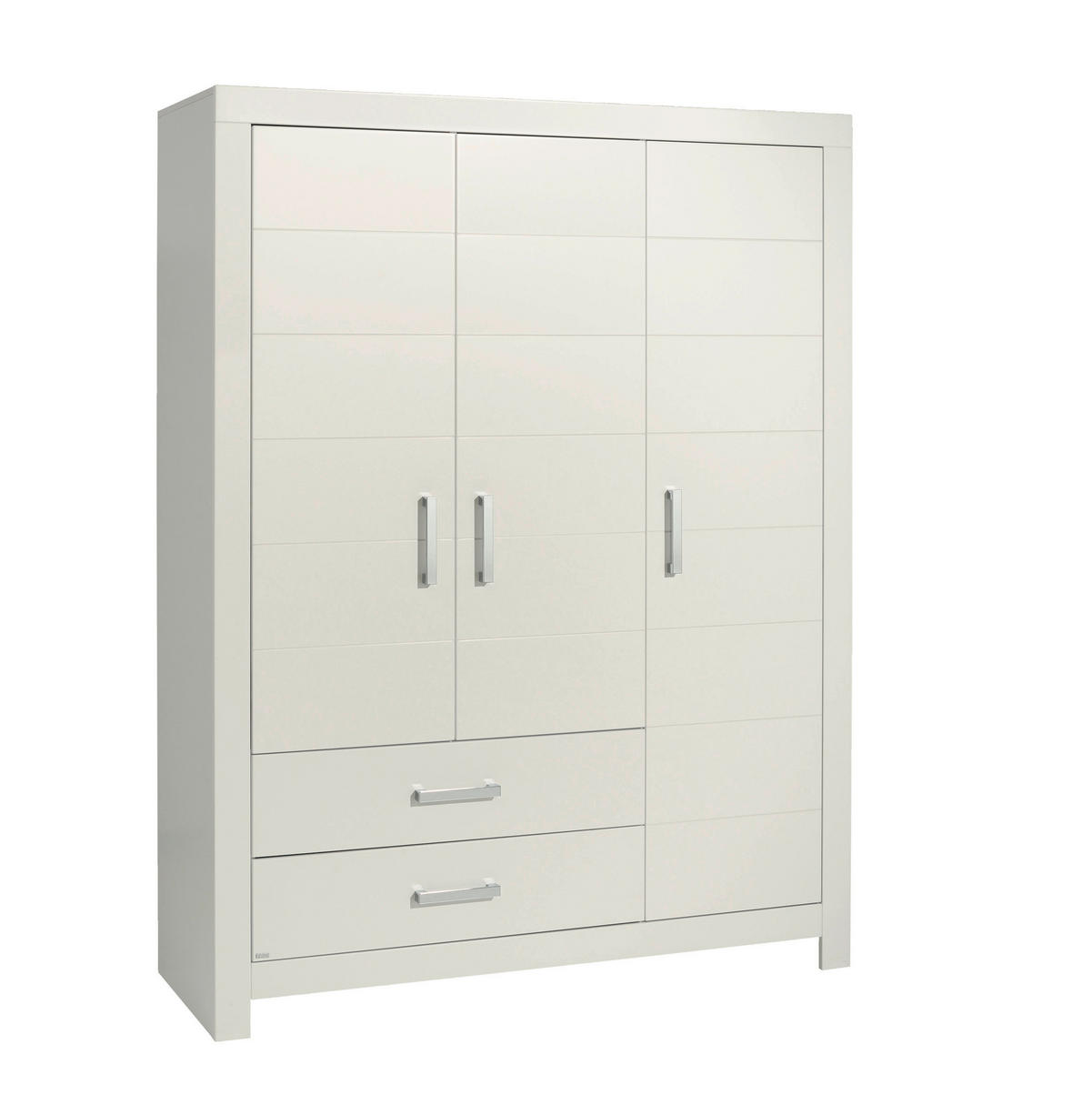 OMARA ZA OBLAČILA, bela  - srebrne barve/bela, Basics, umetna masa/leseni material (110,0/205,3/55,3cm) - Paidi