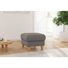 HOCKERTextil Schlammfarben  - Schlammfarben/Eichefarben, Konventionell, Holz/Textil (58/47/58cm) - Sit & More