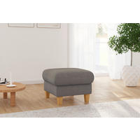 HOCKER Flachgewebe Schlammfarben  - Schlammfarben/Eichefarben, KONVENTIONELL, Holz/Textil (58/47/58cm) - Sit & More