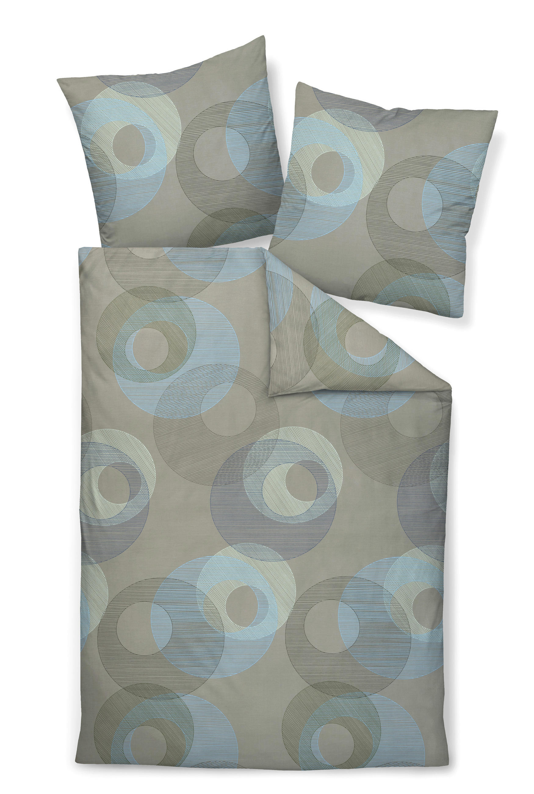 POSTEĽNÁ BIELIZEŇ, makosatén, šalviovozelená, 140/200 cm  - šalviovozelená, Basics, textil (140/200cm) - Janine