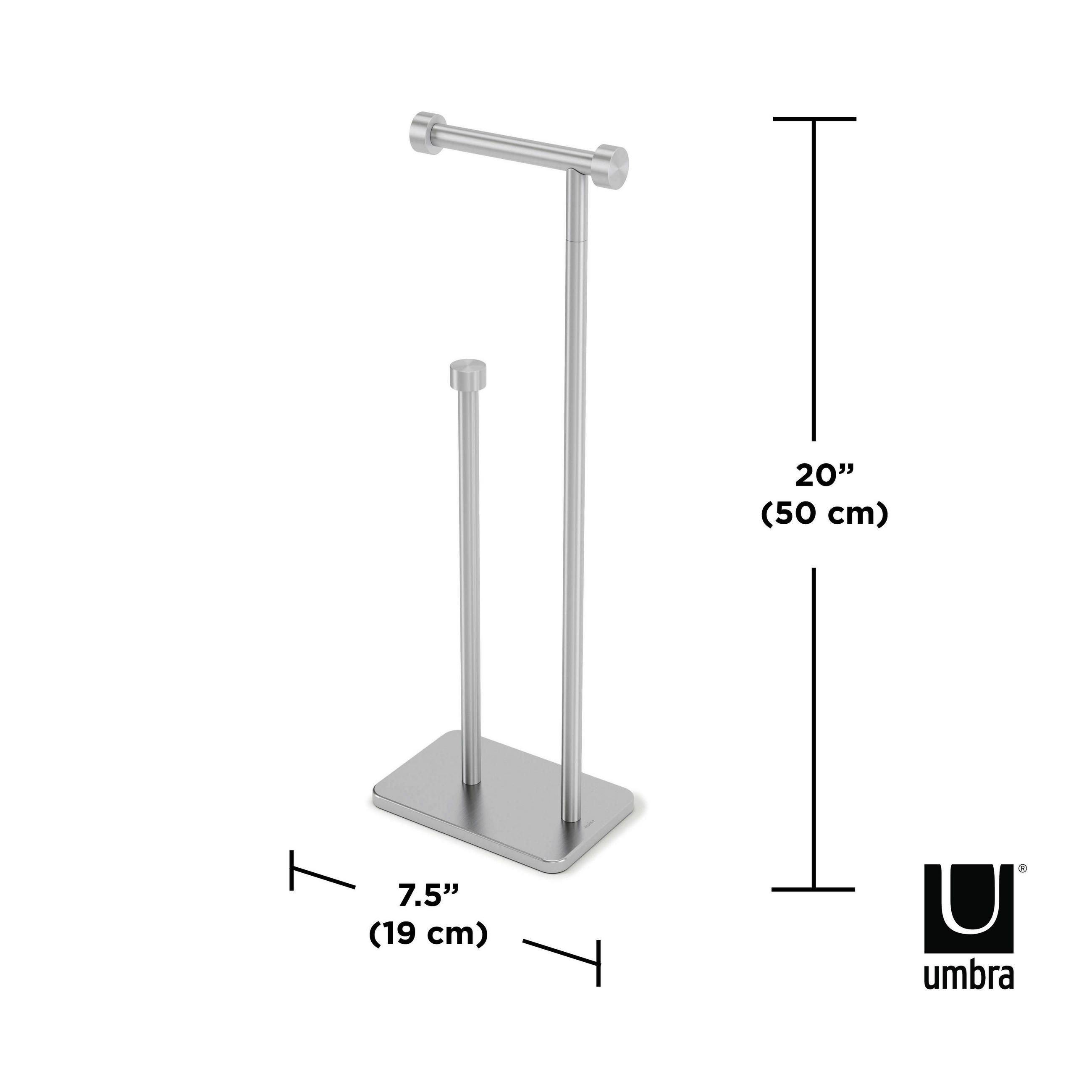 TOILETTENPAPIERHALTER - Nickelfarben, KONVENTIONELL, Stein/Metall (12/52/20cm) - Umbra