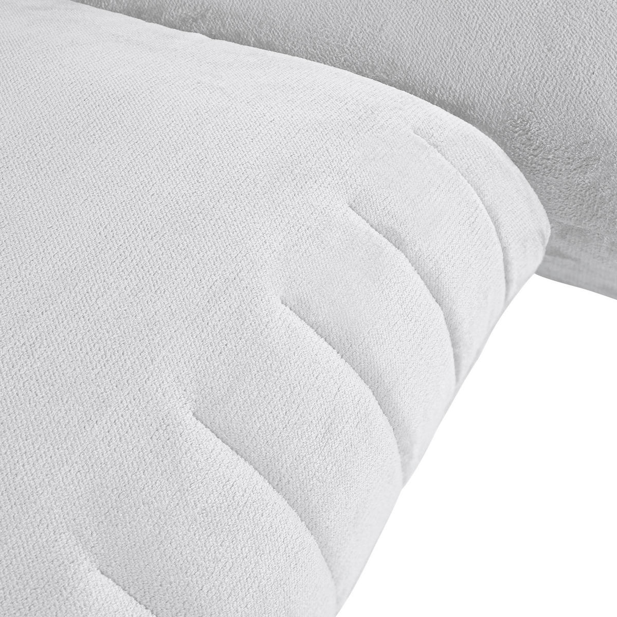 HÖRNSOFFA i plysch vit  - vit/svart, Klassisk, textil/plast (270/170cm) - MID.YOU