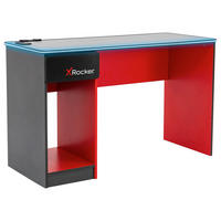 GAMINGTISCH Schwarz, Rot  - Rot/Schwarz, MODERN, Holzwerkstoff (123,5/53,3/75,5cm) - X Rocker