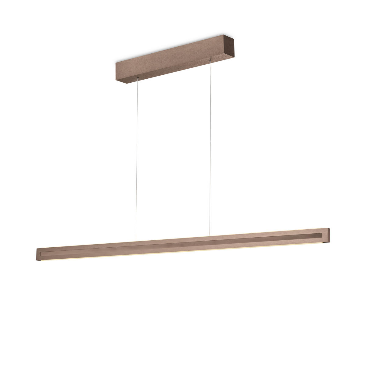 LED-HÄNGELEUCHTE Aera 118/180/4,5 cm  - Bronzefarben, Design, Metall (118/180/4,5cm) - Grossmann