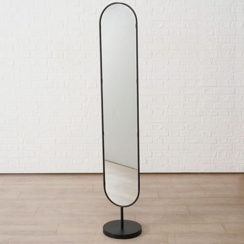 STOJACIE ZRKADLO, 30/172/30 cm  - čierna, Basics, kov/plast (30/172/30cm) - Boltze Home
