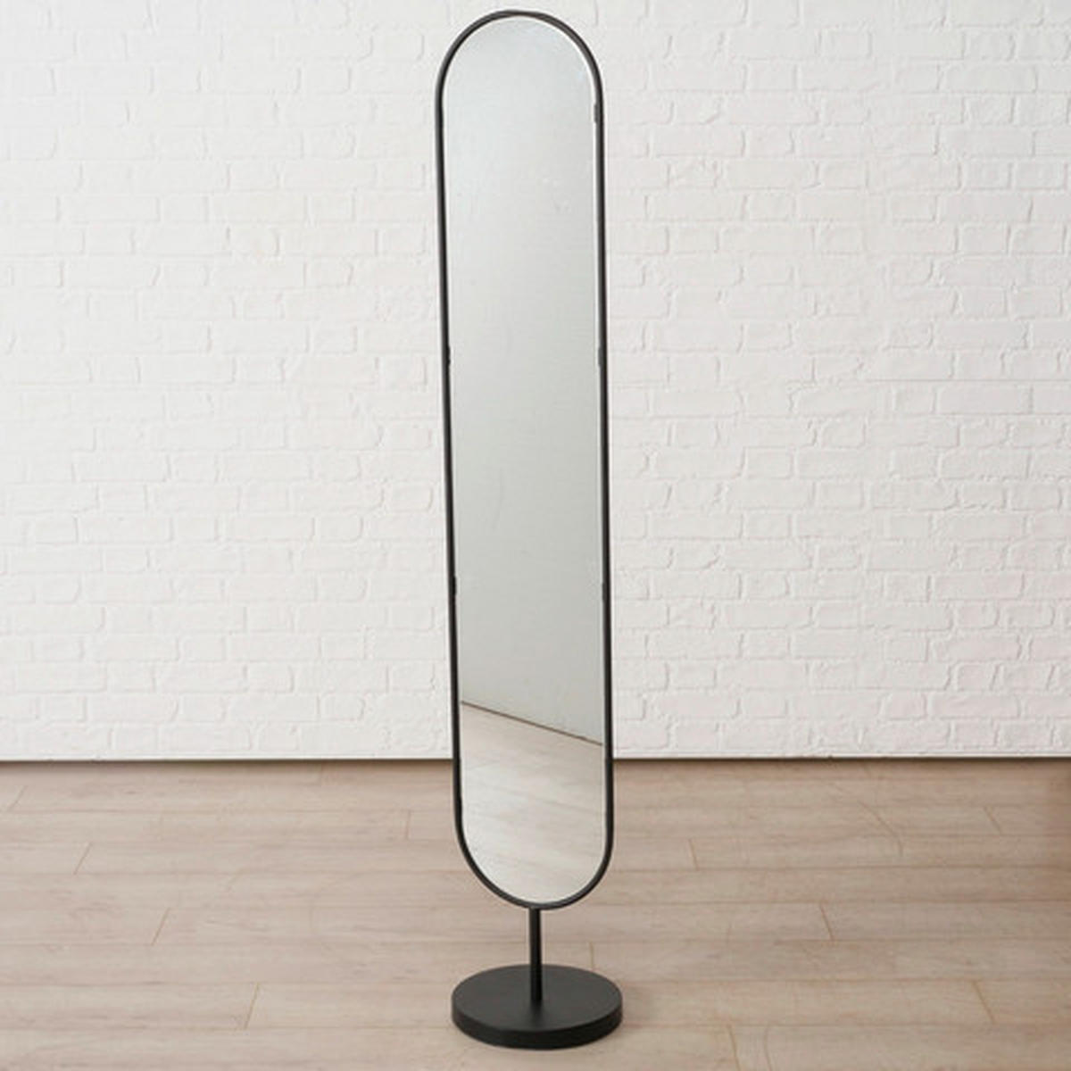 STOJACIE ZRKADLO, 30/172/30 cm  - čierna, Basics, kov/plast (30/172/30cm) - Boltze Home