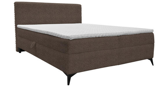 BOXBETT 180/200 cm in Dunkelbraun - Dunkelbraun/Schwarz, Design, Holz/Holzwerkstoff (180/200cm) - Xora