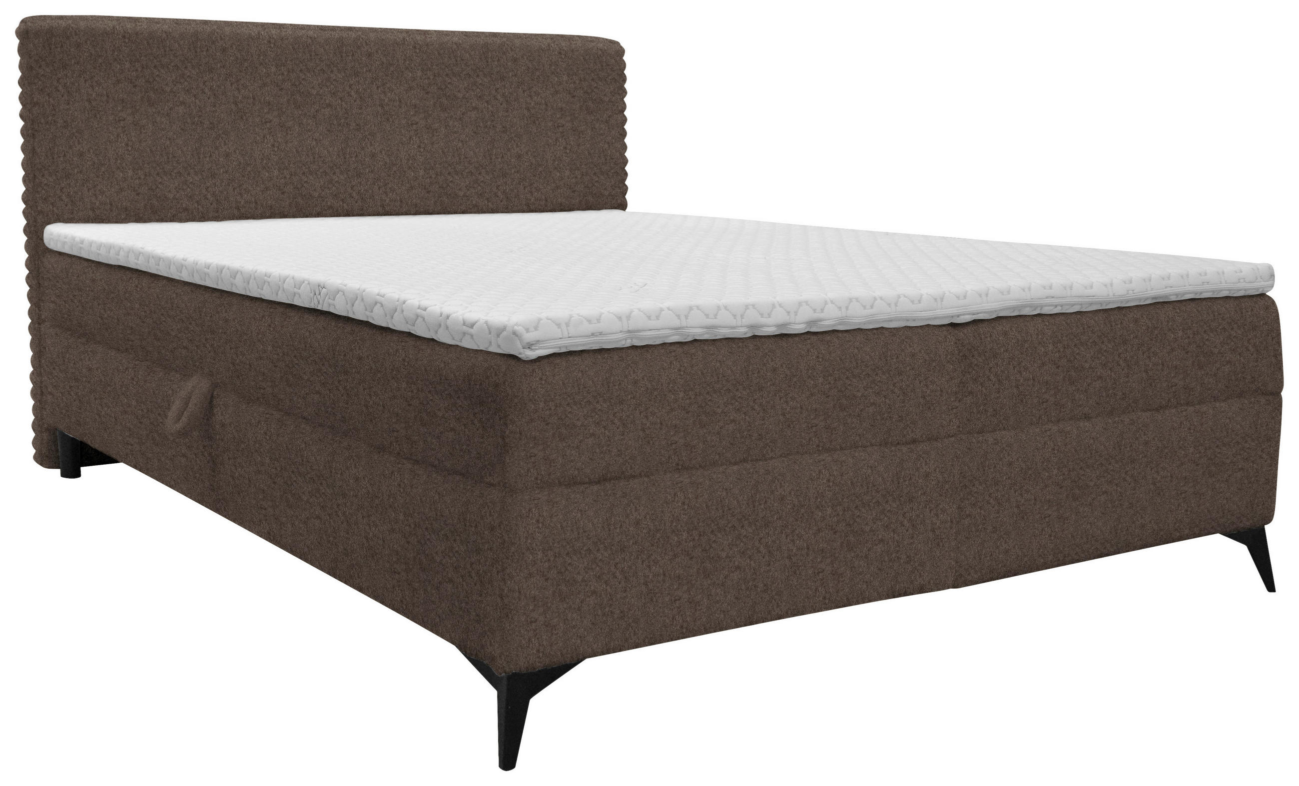 BOXBETT 140/200 cm  in Dunkelbraun  - Dunkelbraun/Schwarz, Design, Holz/Holzwerkstoff (140/200cm) - Xora