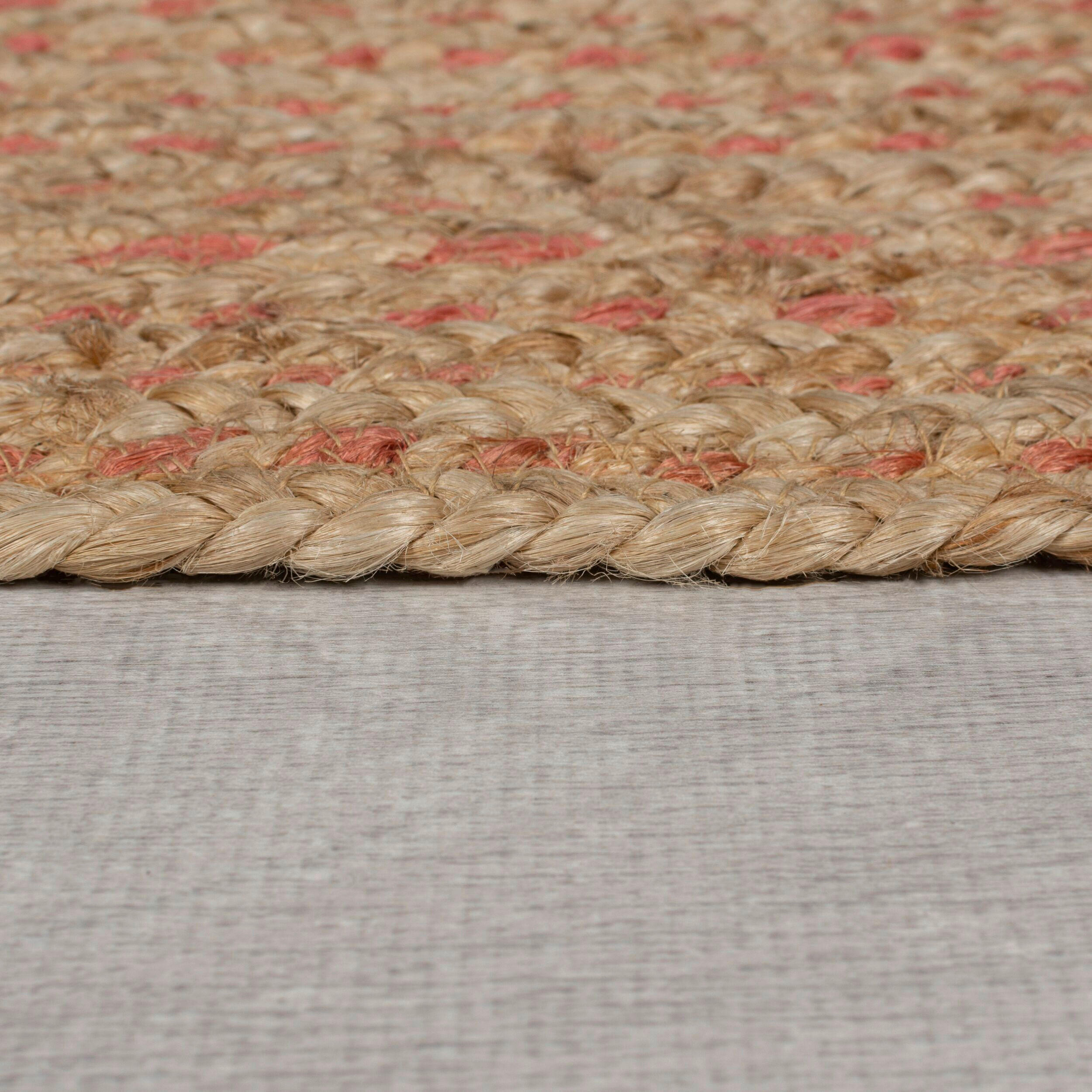 Thumbnail - Xora Handwebteppich Jute Circles, Natur, Textil, Kreise, rund, Reach, AZO-frei, Handmade in India, für Fußbodenheizung g...