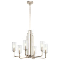 KRONLEUCHTER 68.6/63.1 cm    - Nickelfarben, Konventionell, Glas/Metall (68.6/63.1cm) - Elstead Lighting