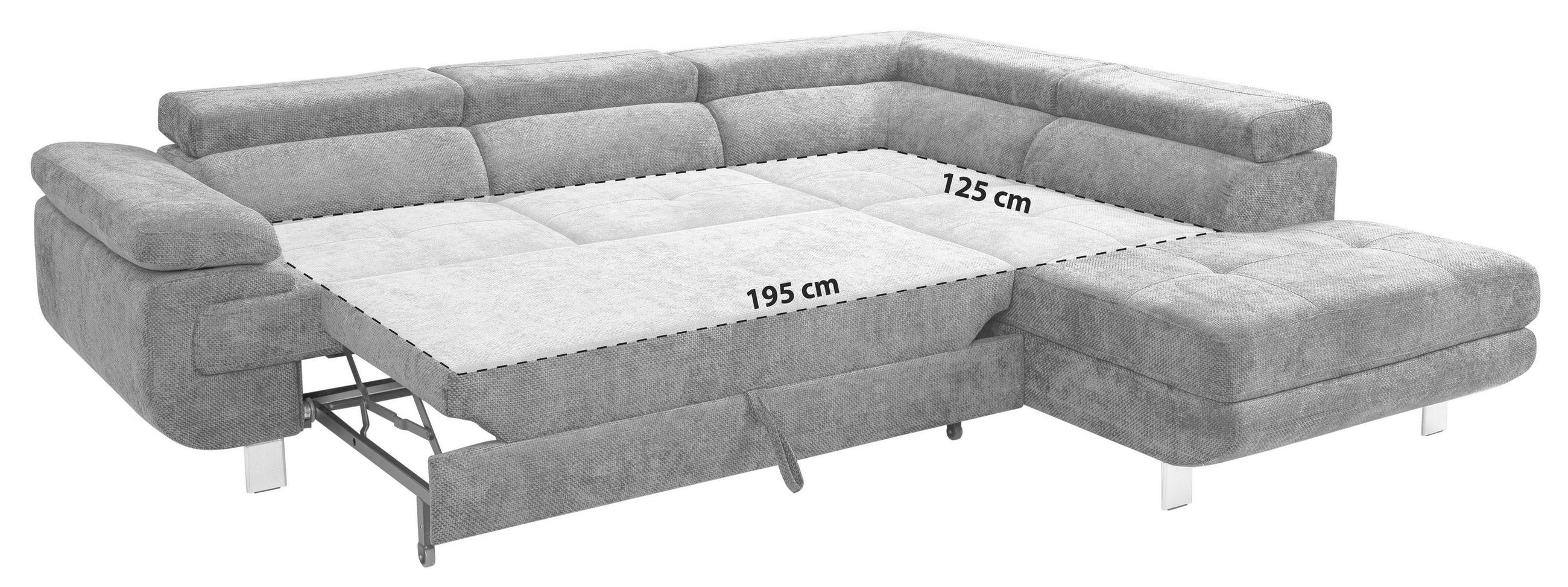 Thumbnail - Mid.you Ecksofa, Taupe, Textil, 5-Sitzer, Ottomane rechts, L-Form, 270x230 cm, Made in EU, Stoffauswahl, Hocker erhältli...