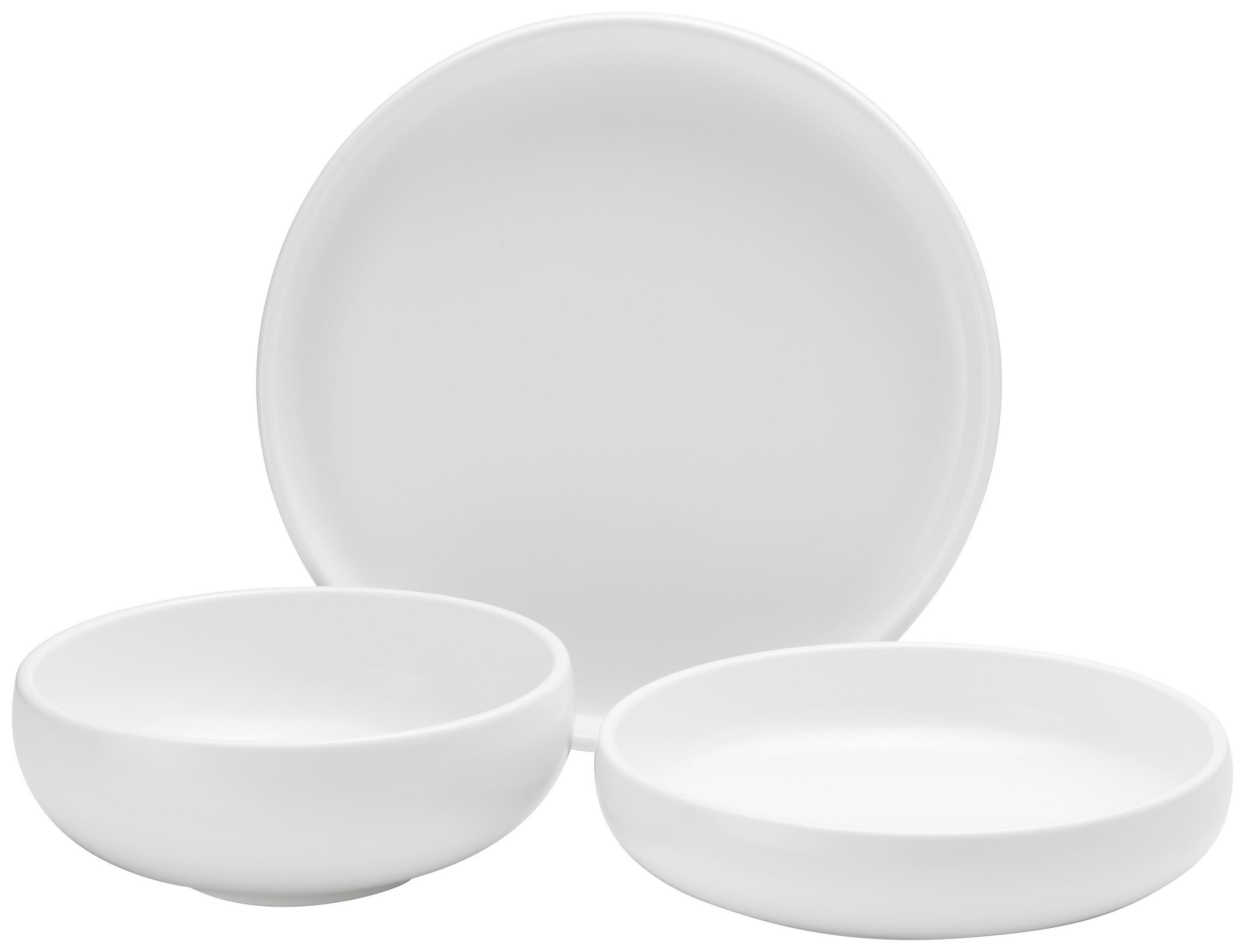 TAFELSERVICE 12-teilig  - Weiß, Trend, Keramik - Novel