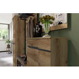 GARDEROBE  in 245/192/38 cm  - Eichefarben/Graphitfarben, KONVENTIONELL, Glas/Holzwerkstoff (245/192/38cm) - Xora