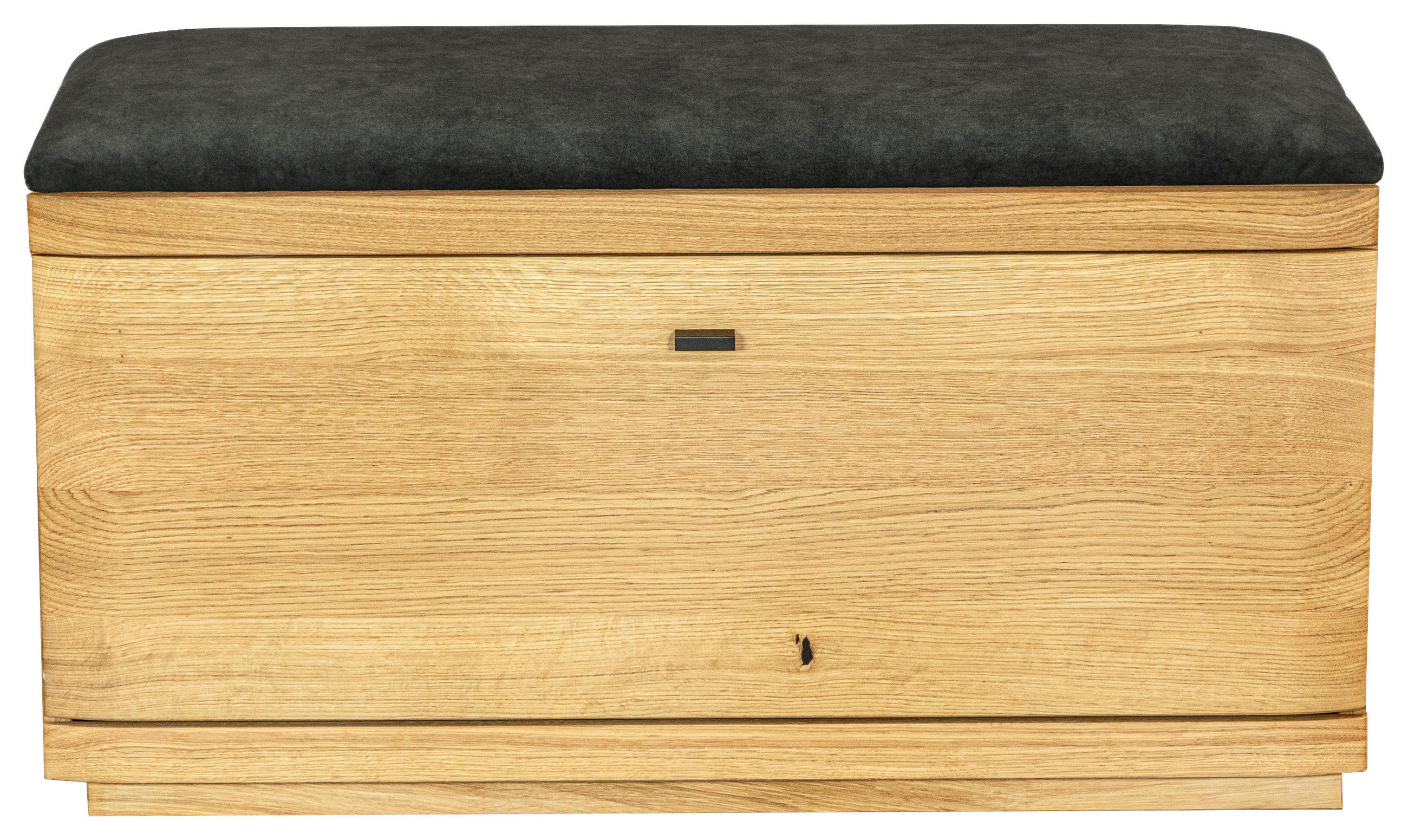 GARDEROBENBANK  in 90,8/43,8/38 cm  - Eichefarben/Anthrazit, Natur, Holz/Textil (90,8/43,8/38cm) - Linea Natura