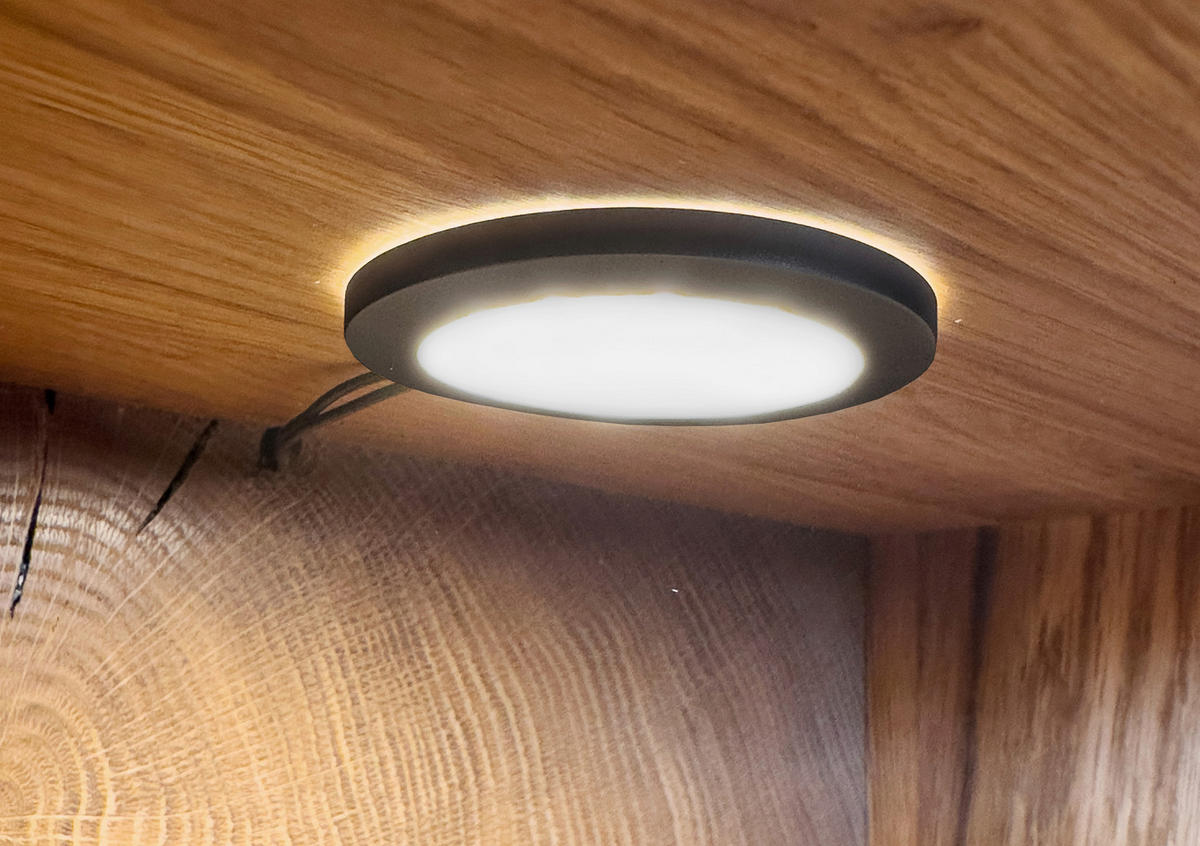 EINLEGEBODENBELEUCHTUNG  - Schwarz, Design (6/1,5/08cm) - Livetastic