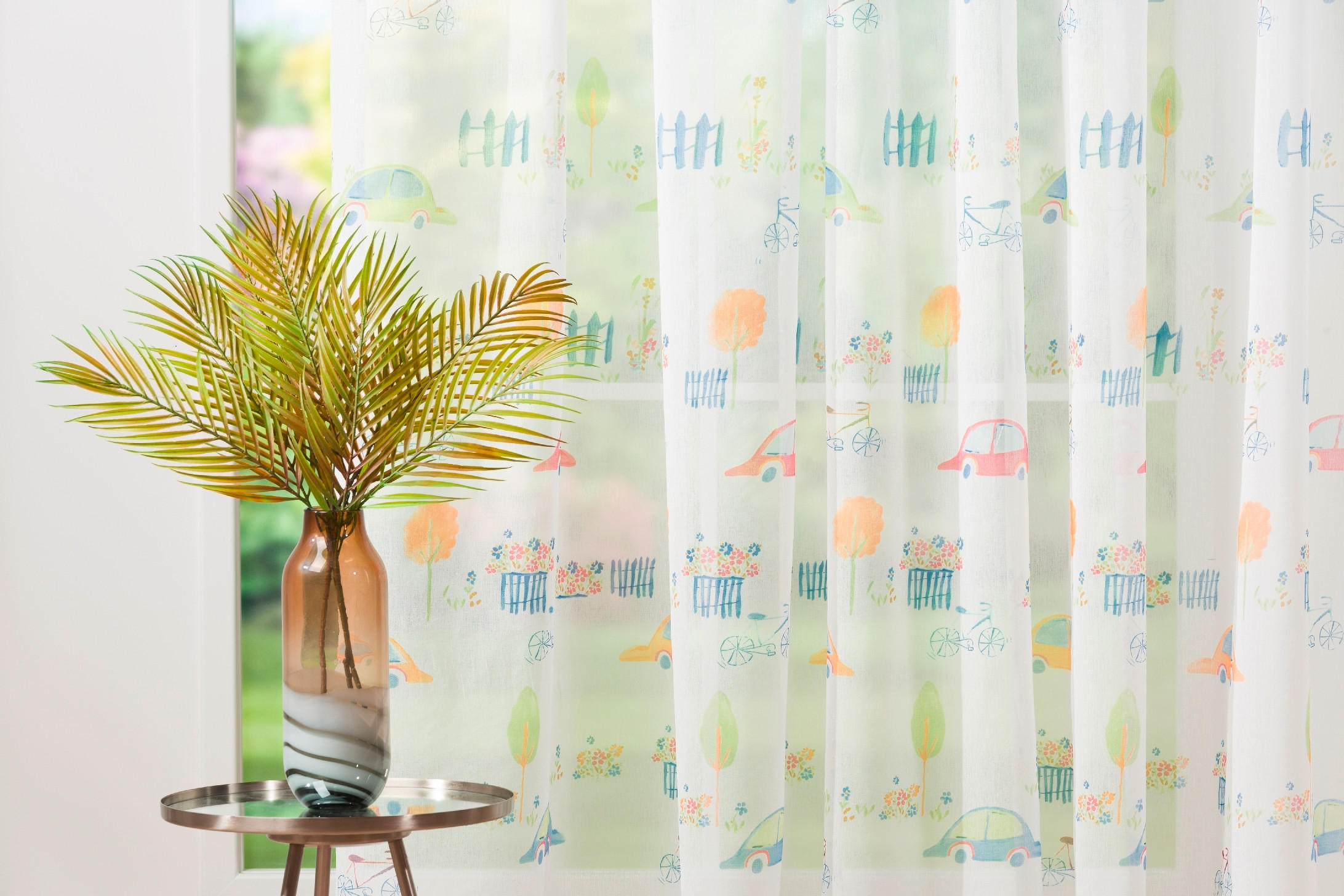 PERDEA CONFECțIONATĂ transparent  - alb, Basics, textil (24/31/2cm)