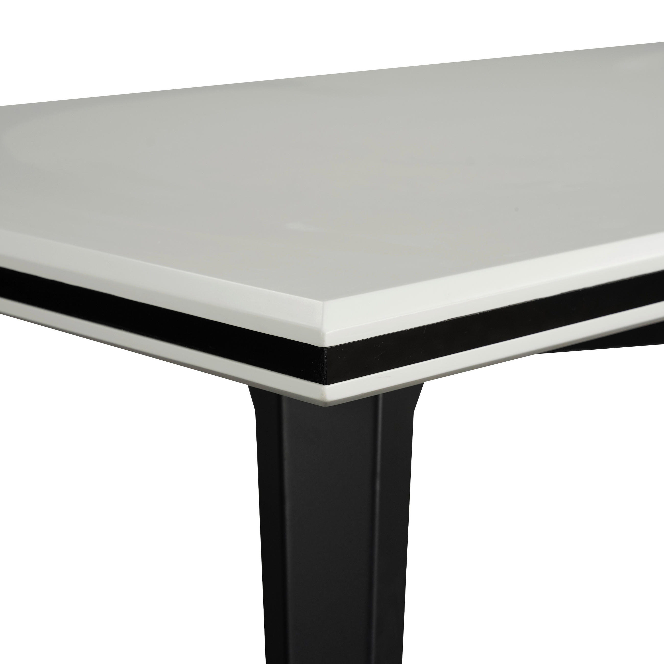 ESSTISCH in Metall, Holzwerkstoff 180/90/76 cm   - Schwarz/Weiß, MODERN, Holzwerkstoff/Metall (180/90/76cm) - MID.YOU