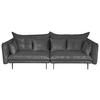 2-SITZER-SOFA Cord Dunkelgrau  - Dunkelgrau/Schwarz, Design, Kunststoff/Textil (262/91/115cm) - MID.YOU