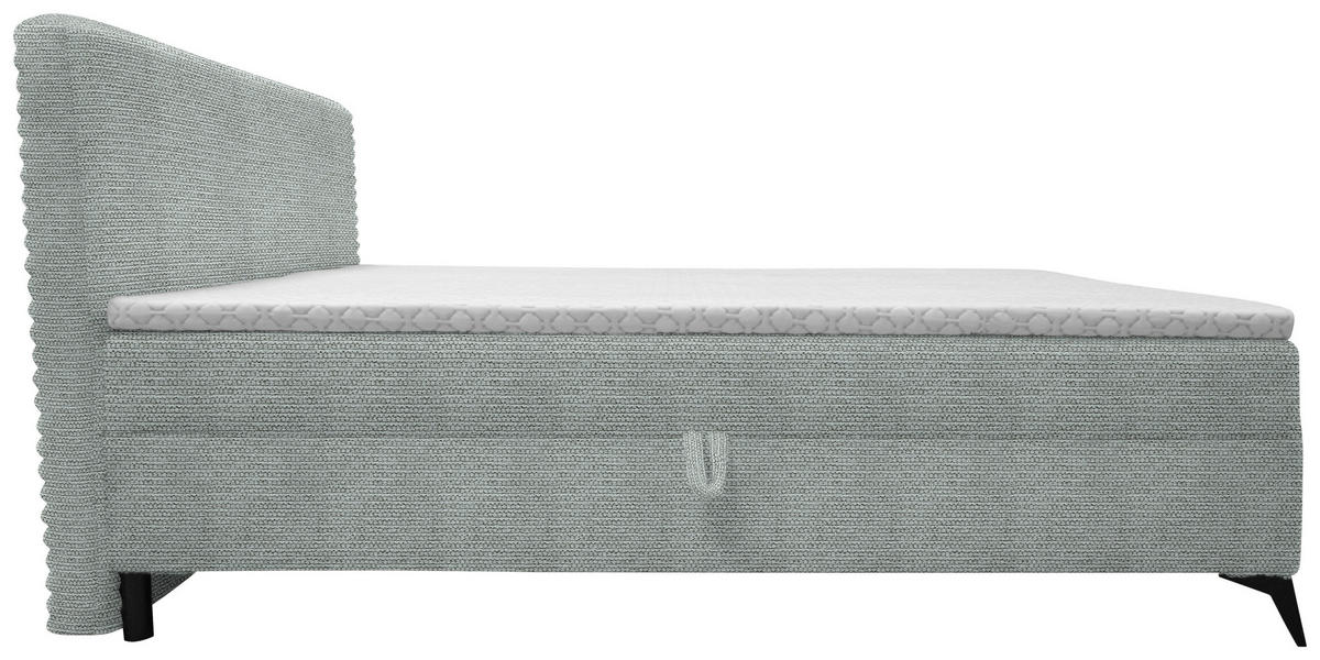 BOXBETT 180/200 cm  in Hellgrau  - Hellgrau/Schwarz, Design, Holz/Holzwerkstoff (180/200cm) - Xora